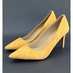 Michael Kors Suede Pointed-Toe Yellow Pumps Women's Size 6 US